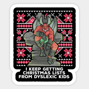 Ugly Christmas Satan Satanic Santa Devil Gothic Occult Goth Sticker